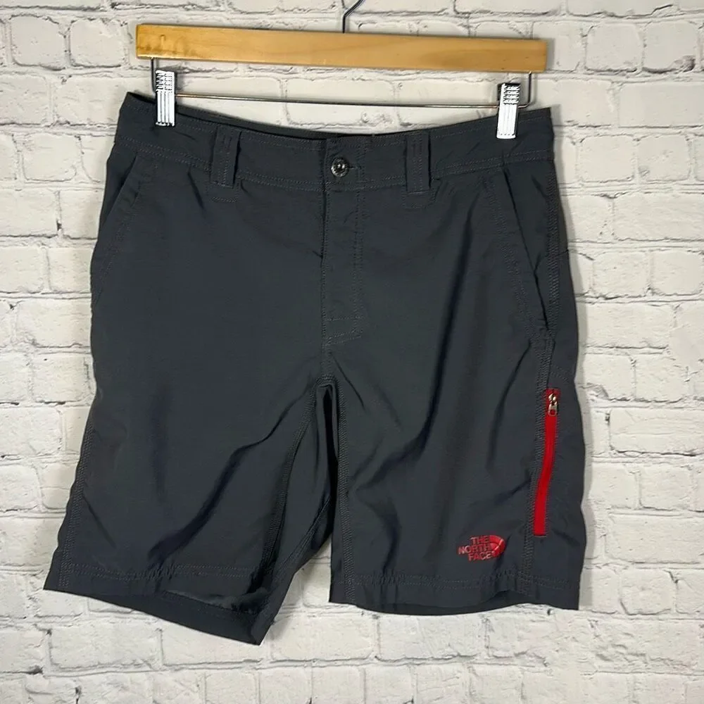 The North Face Pacific Creek Zion Gray QuickDry Boardshorts Trunks Pockets 30